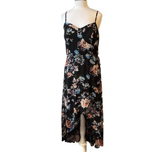 Lily Rose NWT Dress Women XXL Floral Faux Wrap Hi Lo Lined Fairy Whimsigoth Boho